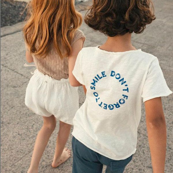 オーガニックコットン キッズTシャツSMILE