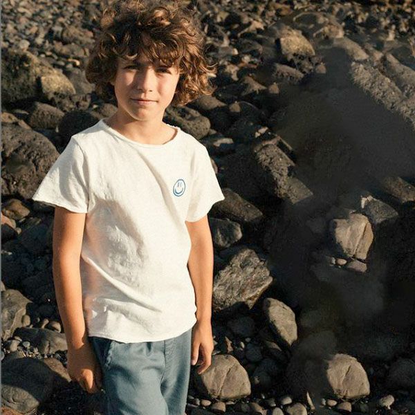 オーガニックコットン キッズTシャツSMILE