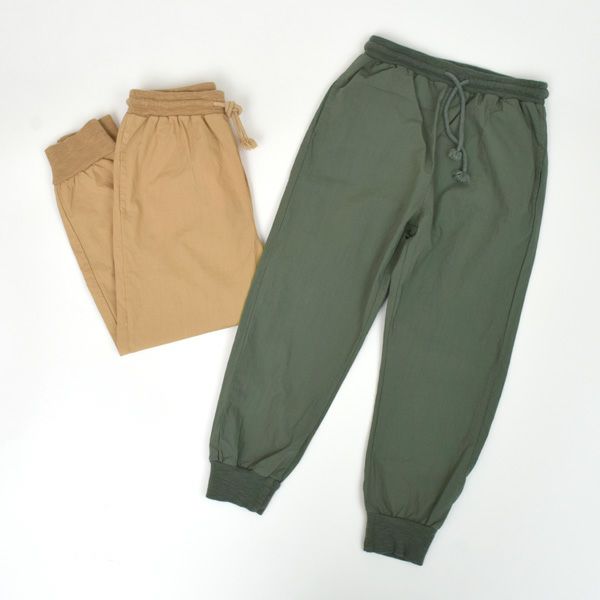 オーガニックコットン キッズポプリンロングパンツ