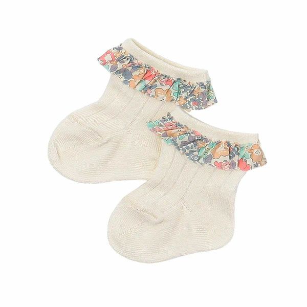 オーガニックコットン ベビーフリルソックス リバティ