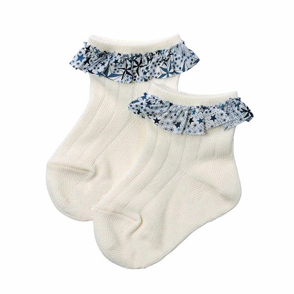 オーガニックコットン ベビーフリルソックス リバティ