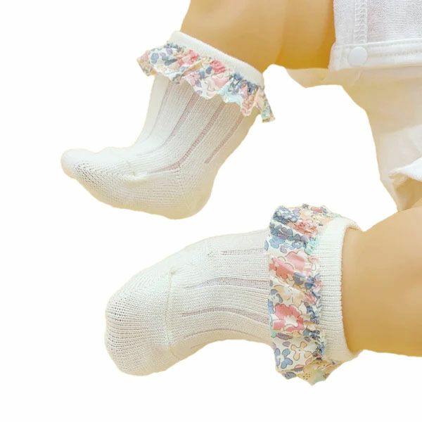 オーガニックコットン ベビーフリルソックス リバティ