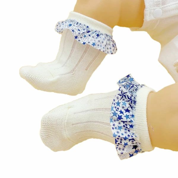オーガニックコットン ベビーフリルソックス リバティ