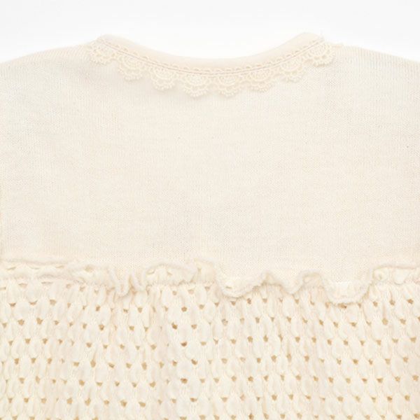 オーガニックコットン ベビーソルブロンメッシュ半袖カバーオール