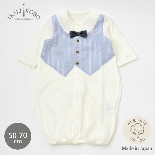 オーガニックコットン タキシード風ツーウェイドレス