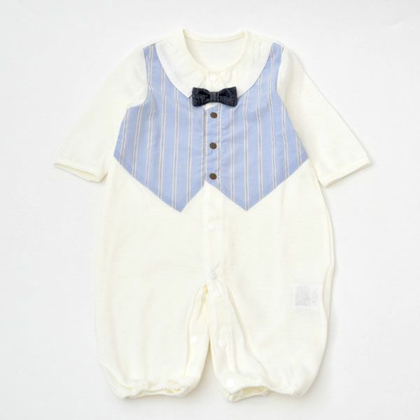 オーガニックコットン タキシード風ツーウェイドレス