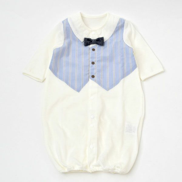 オーガニックコットン タキシード風ツーウェイドレス