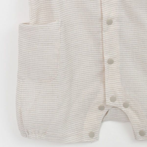 オーガニックコットン ベビーショートカバーオール はりねずみ