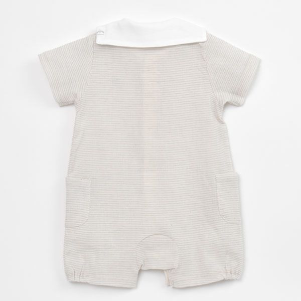 オーガニックコットン ベビーショートカバーオール はりねずみ