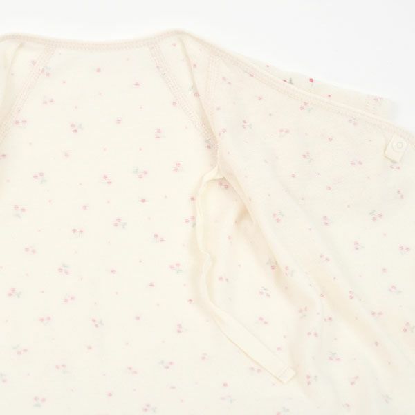 オーガニックコットン ベビー吊天竺中肌着 さくらんぼ