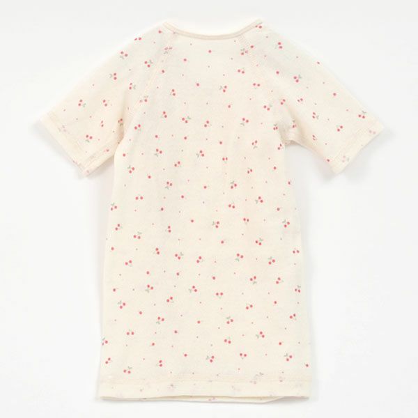 オーガニックコットン ベビー吊天竺中肌着 さくらんぼ