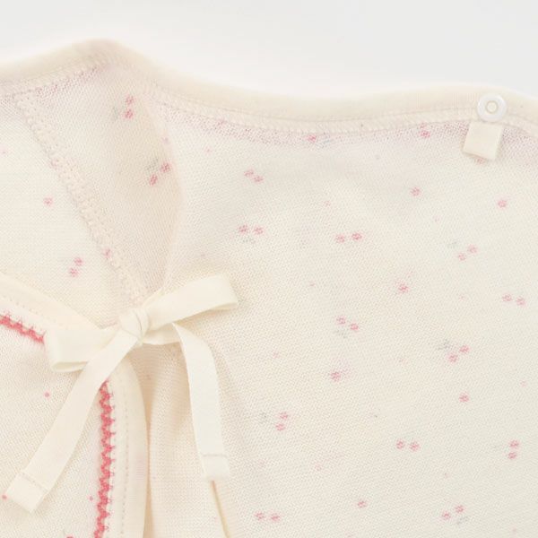 オーガニックコットン ベビー吊天竺コンビオール さくらんぼ