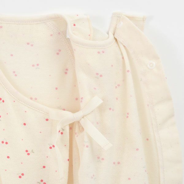 オーガニックコットン ベビー吊天竺ツーウェイドレス さくらんぼ