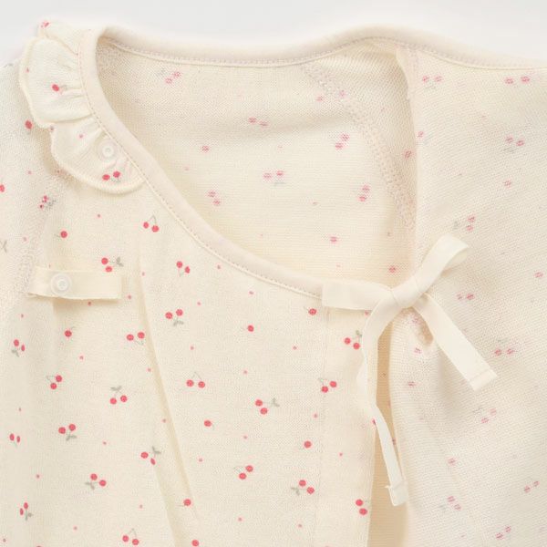 オーガニックコットン ベビー吊天竺ツーウェイドレス さくらんぼ