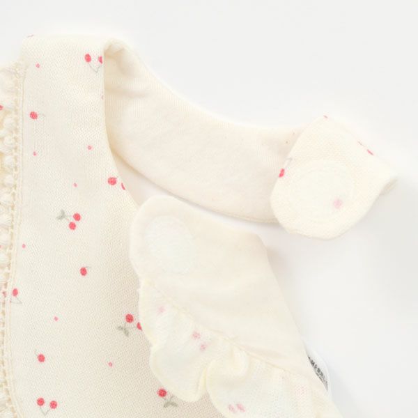 オーガニックコットン ベビー吊天竺スタイ さくらんぼ