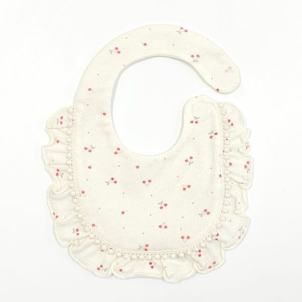 オーガニックコットン ベビー吊天竺スタイ さくらんぼ