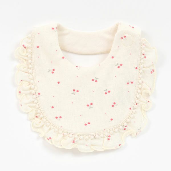 オーガニックコットン ベビー吊天竺スタイ さくらんぼ