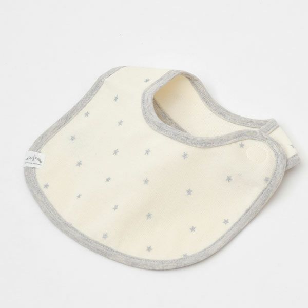 オーガニックコットン ベビー吊天竺スタイ シルバースター