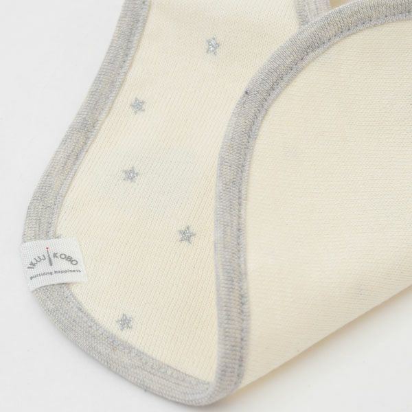 オーガニックコットン ベビー吊天竺スタイ シルバースター