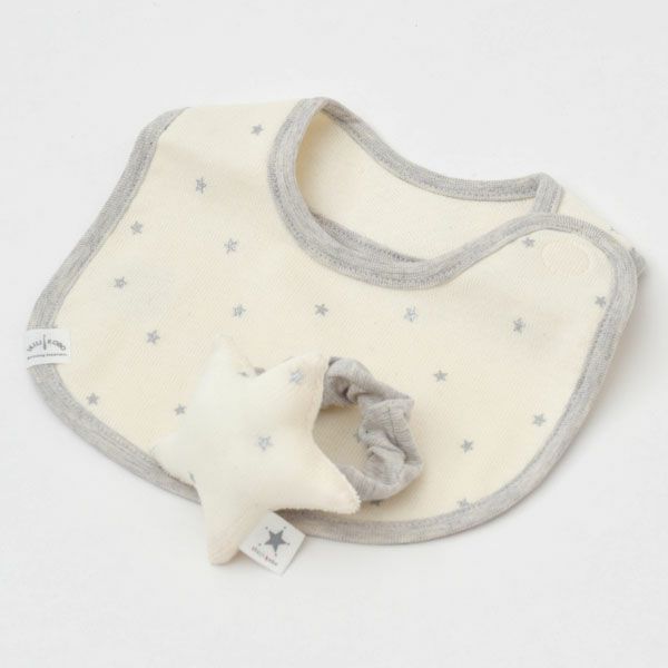 オーガニックコットン ベビー吊天竺スタイ シルバースター