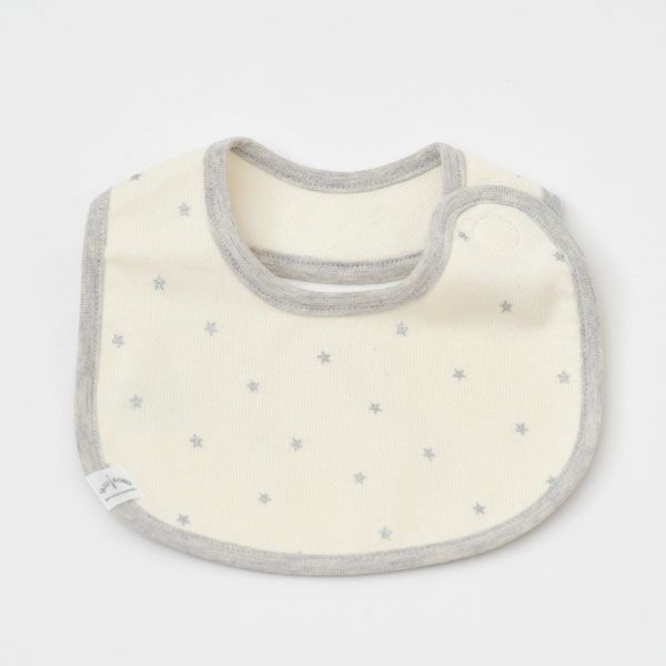 オーガニックコットン ベビー吊天竺スタイ シルバースター