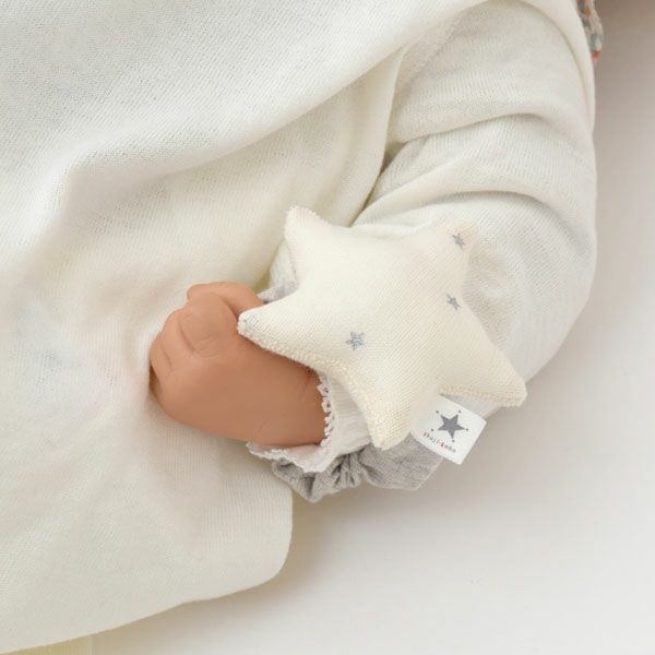 オーガニックコットン ベビー吊天竺リストバンド シルバースター