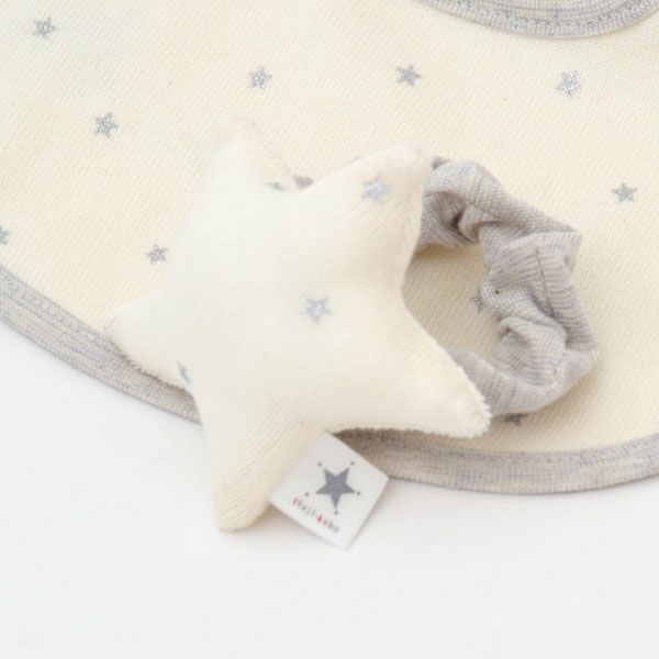 オーガニックコットン ベビー吊天竺リストバンド シルバースター