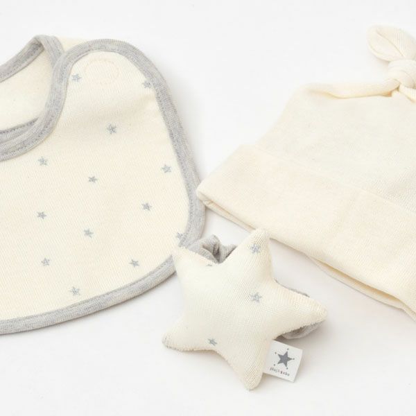 オーガニックコットン ベビー吊天竺リストバンド シルバースター