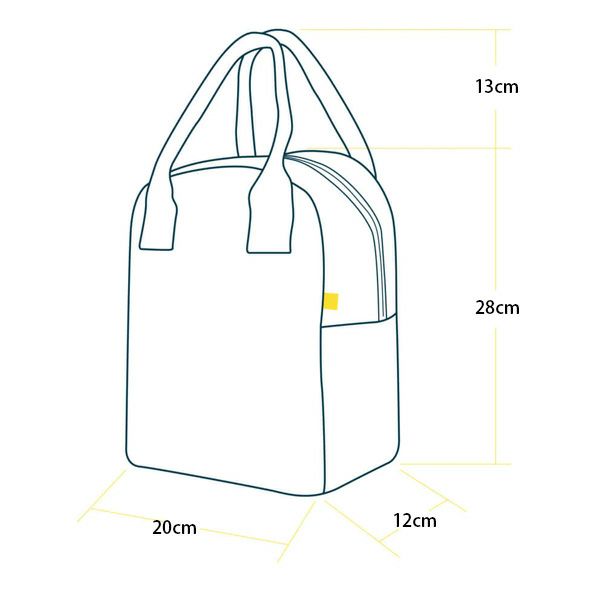 オーガニックコットン ジッパーランチバッグ