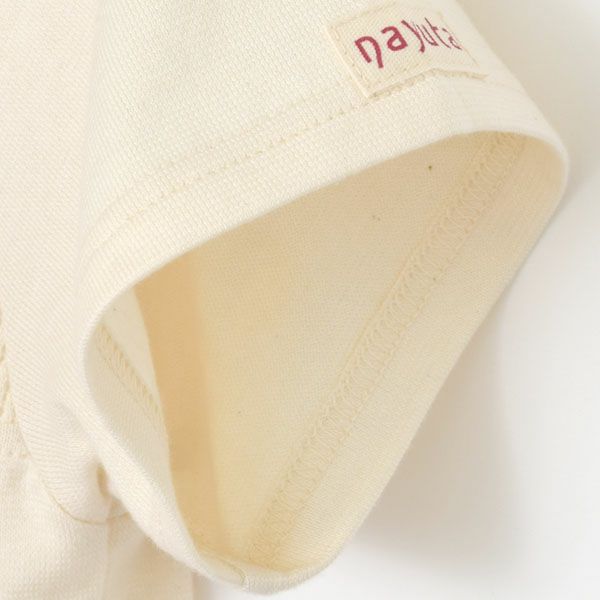 オーガニックコットン キッズワッフル切替半袖Tシャツ