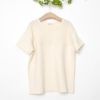 オーガニックコットン キッズワッフル切替半袖Tシャツ