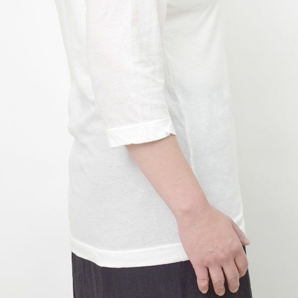オーガニックコットン 薄地天竺 7分袖カットソー