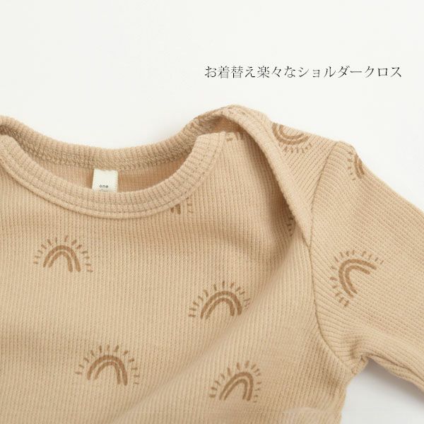 オーガニックコットン ベビー結びガウン＆帽子