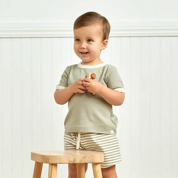 オーガニックコットン ベビーリンガーTシャツ
