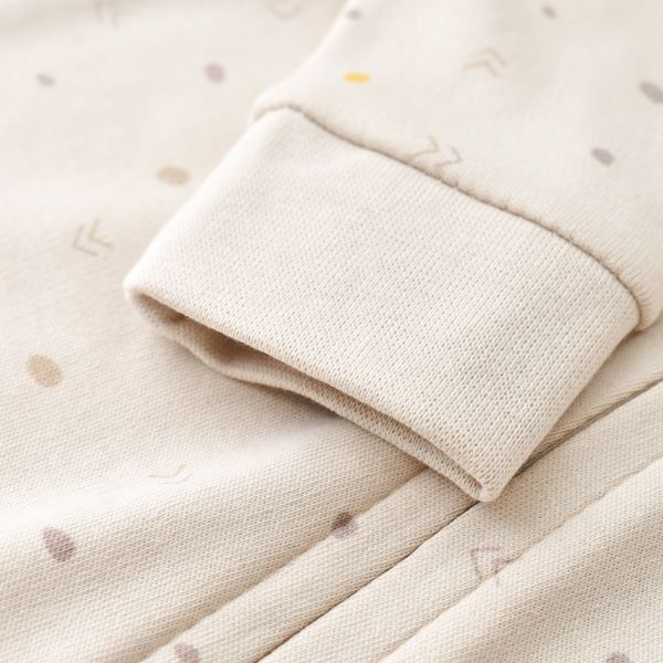 オーガニックコットン ベビージッパーロンパースGeometric