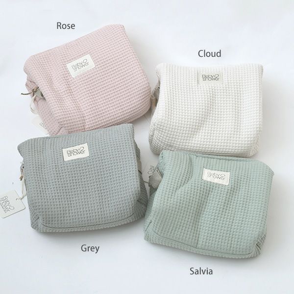 オーガニックコットン トイレタリーポーチ CAMILA ワッフル