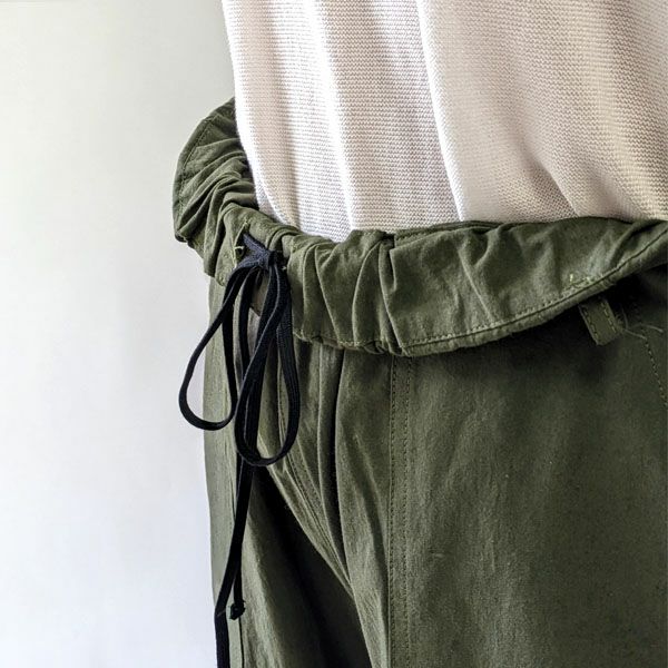 オーガニックコットン タイプライターファティーグイージーパンツ