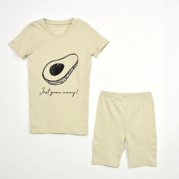 オーガニックコットン キッズパジャマセット Avocado