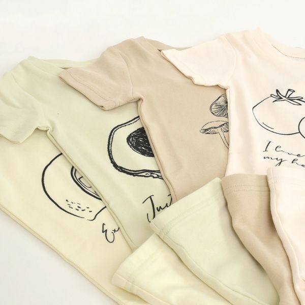 オーガニックコットン キッズパジャマセット Mushroom