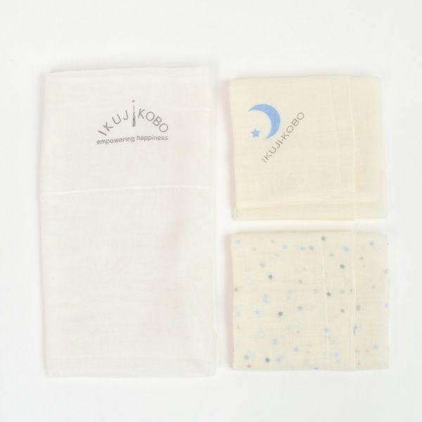 オーガニックコットン ベビー知多木綿ガーゼ沐浴セット 金平糖