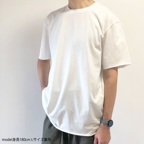オーガニックコットン メンズ天竺カットオフTシャツ(半袖)