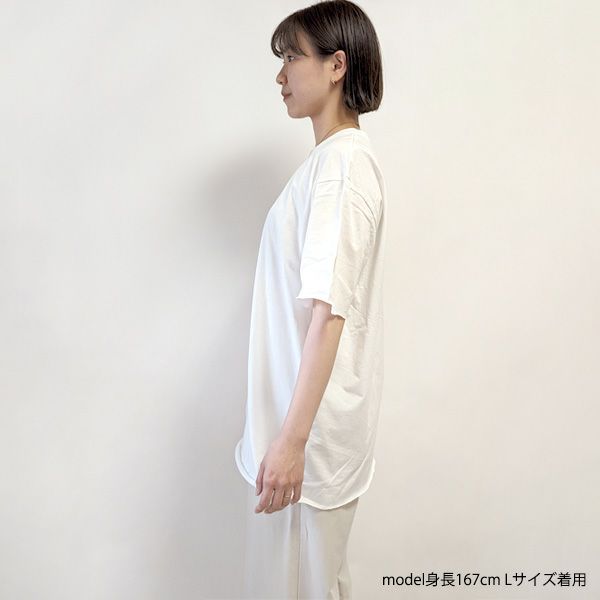 オーガニックコットン メンズ天竺カットオフTシャツ(半袖)