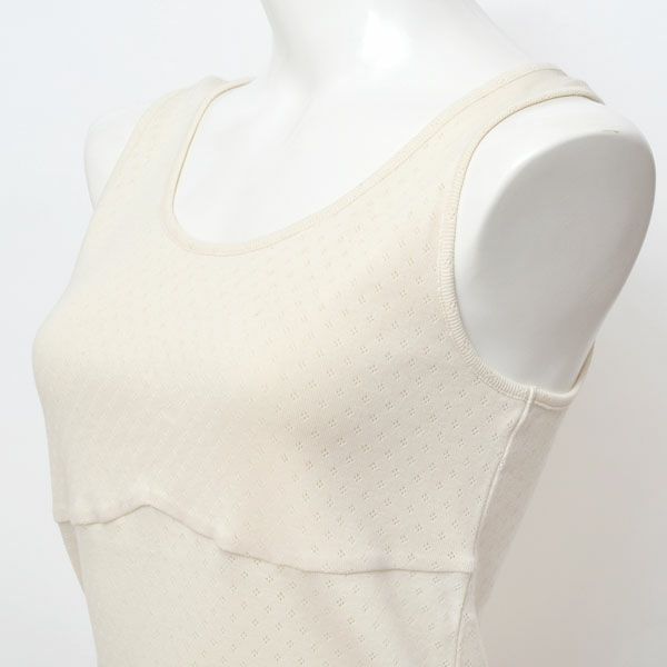 オーガニックコットン パッドポケット付きタンクトップ