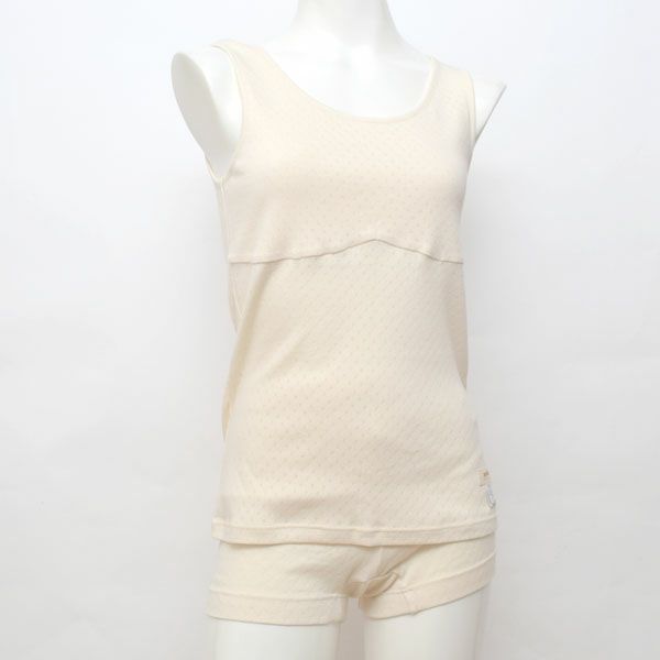 オーガニックコットン パッドポケット付きタンクトップ