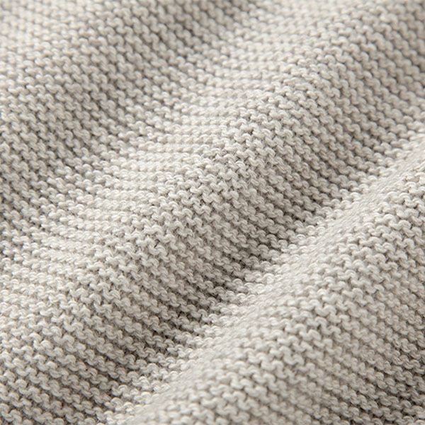 オーガニックコットン＆ヤク ガーターニットベスト グレー 80-90