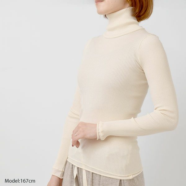 オーガニックコットン チューブテレコタートル(長袖) ナチュラル M