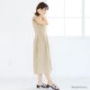オーガニックコットン ドットすっきりシルエットワンピース
