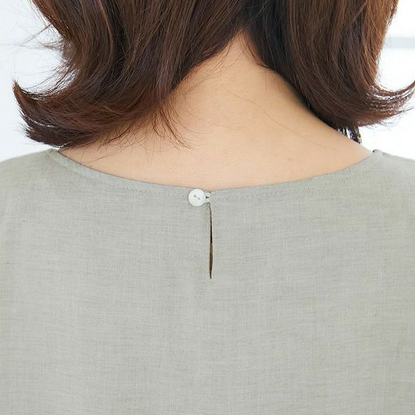 オーガニックコットン ガーゼアーチラインワンピース