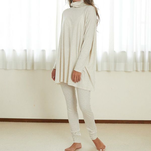 オーガニックコットン ファインニットシンプルレギンス