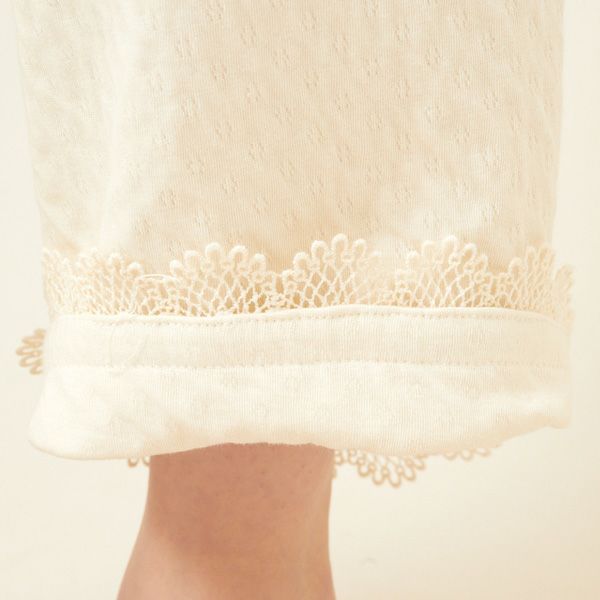 オーガニックコットン スズランレースパンツ